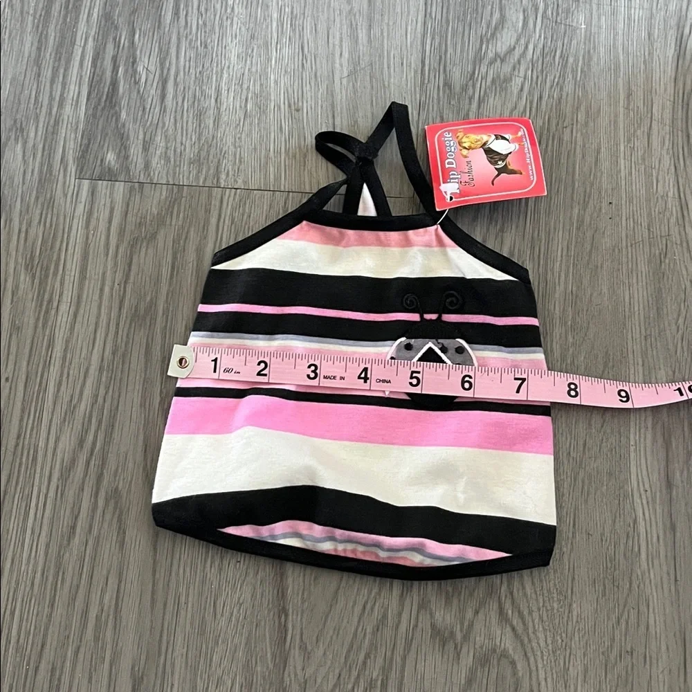 Doggy Striped Ladybug Bag - Pink and Black